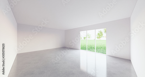 3d empty room