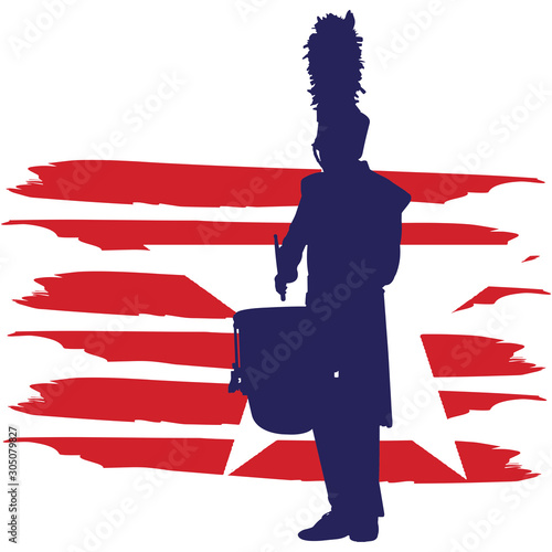 Drum Corps flag, American Flag, Fourth of July, 4th of July, Patriotic, Cricut Silhouette Cut File, Cutting file