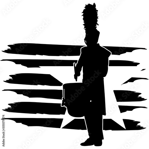 Drum Corps flag, American Flag, Fourth of July, 4th of July, Patriotic, Cricut Silhouette Cut File, Cutting file