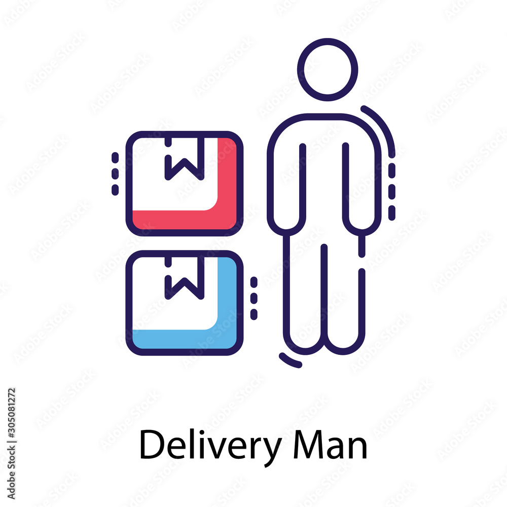 Delivery Man Vector Delivery Man Vector