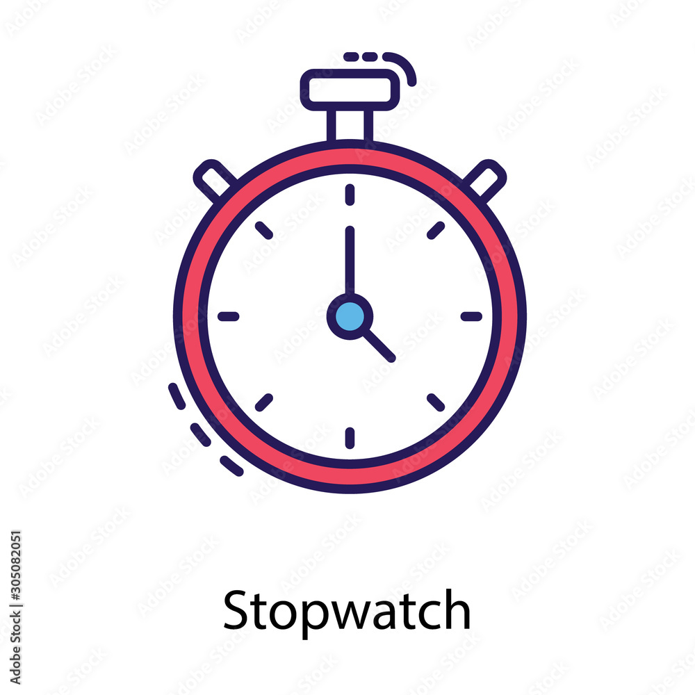 Stopwatch Flat Vector Stopwatch Flat Vector