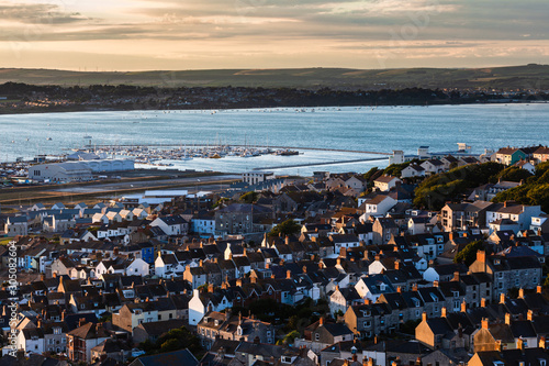 Chesil beach from Portland photo