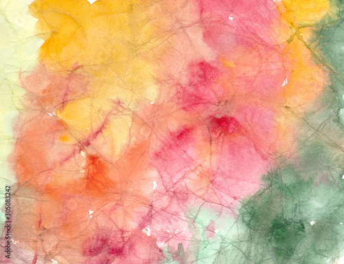 festive watercolor colorful background with crumpled paper texture