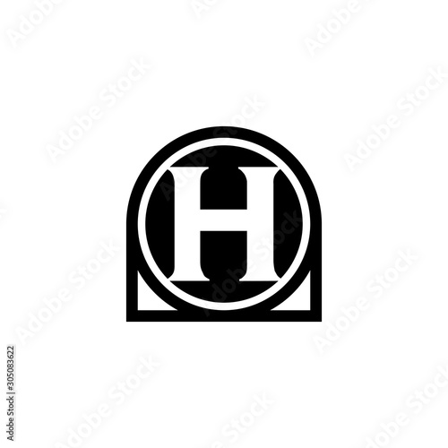 Initial H Letter Icon Design with circle. Abstract Circle Letter H Creative Alphabet Logo Icon Design. Letter H logo Design.