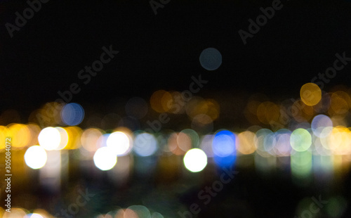 Abstract blurred city lights