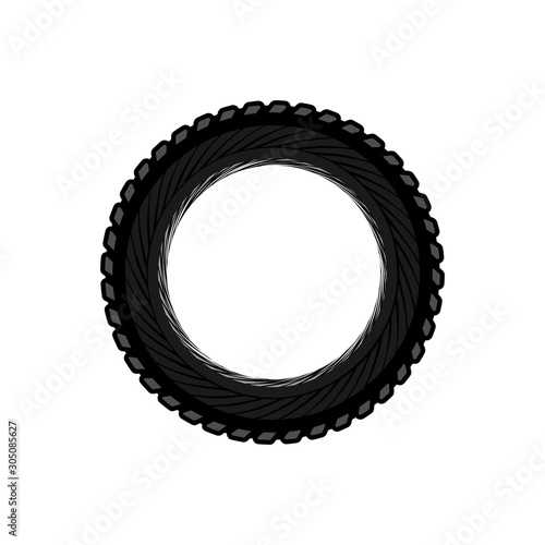 Road tire icon, logo. Vector design illustration template. Transportation minimal symbol for road surface or roadbed.
