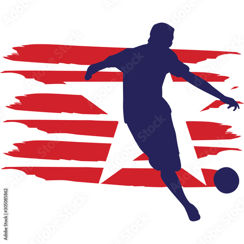 Kickball flag, American Flag, Fourth of July, 4th of July, Patriotic, Cricut Silhouette Cut File, Cutting file photo