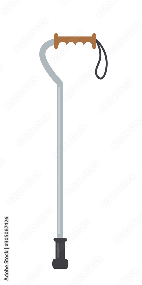 Cartoon flat pair of quad cane isolated on white Cartoon flat pair of quad cane isolated on white