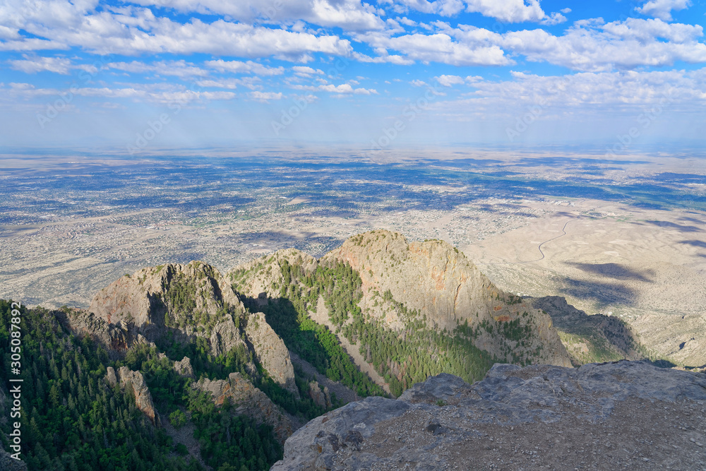 Overlooking Albuquerque from the top of the Sandia Crest Highway Overlooking Albuquerque from the top of the Sandia Crest Highway