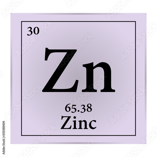 Zinc Periodic Table of the Elements Vector illustration eps 10