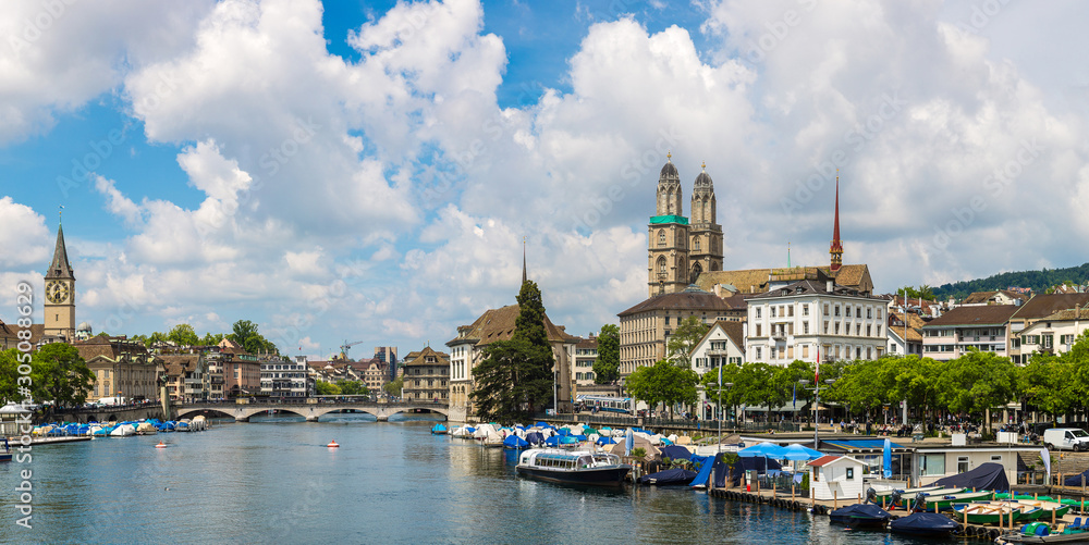 Obraz premium Historical part of Zurich