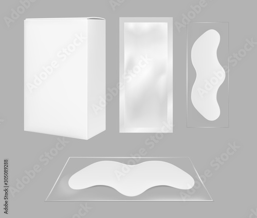 White vector nose pore strip