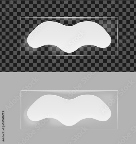 White vector nose pore strip