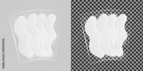 White vector nose pore strip