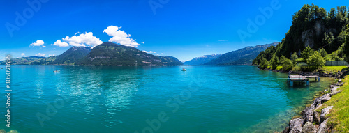 Thunersee lake in Switzerland