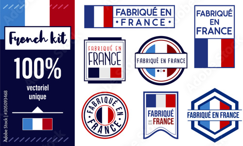  Logo / Label / sticker / Fabriqué en France 