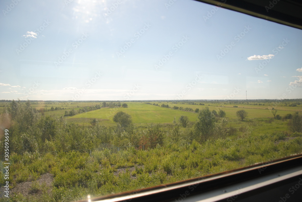 Naklejka premium road and sky