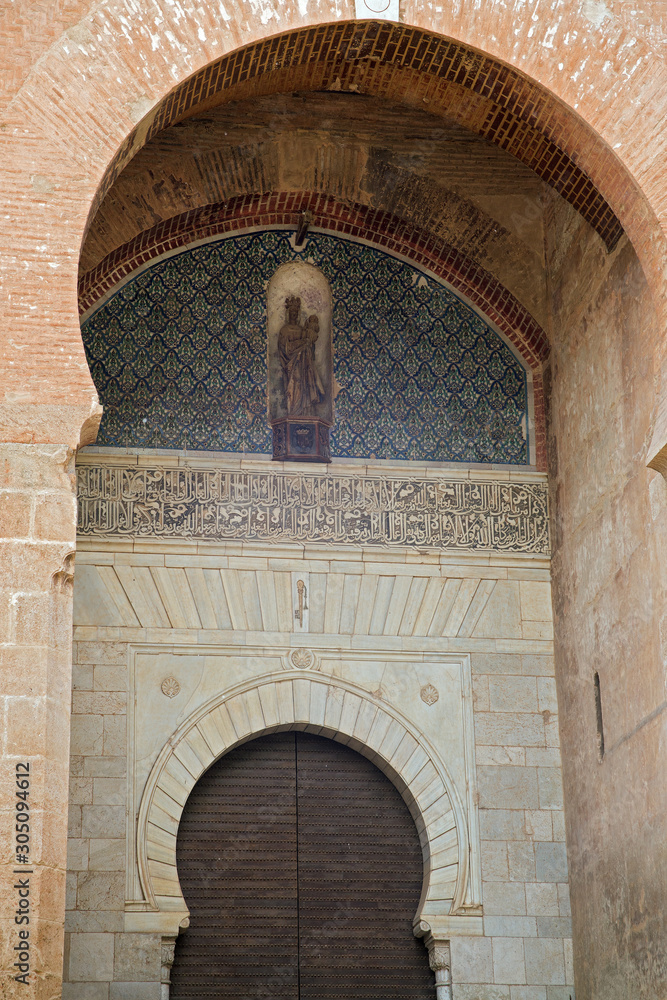 Alhambra Gates of Justice with Moorish and Christian decoration