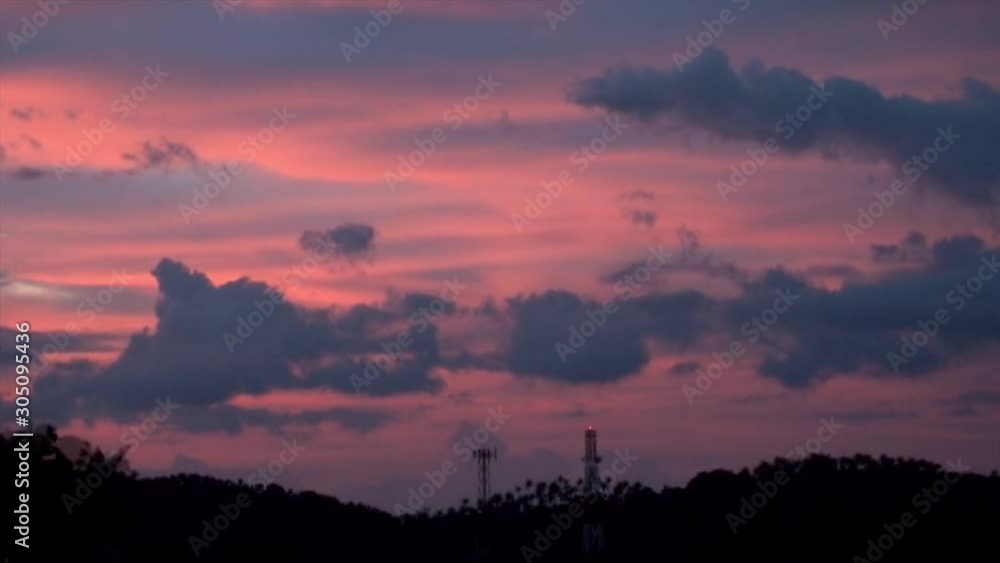 Time Lapse, Clouds Over Mountain Range During Sunset, Philippines Time Lapse, Clouds Over Mountain Range During Sunset, Philippines