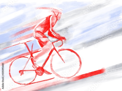 Foto biking uphill