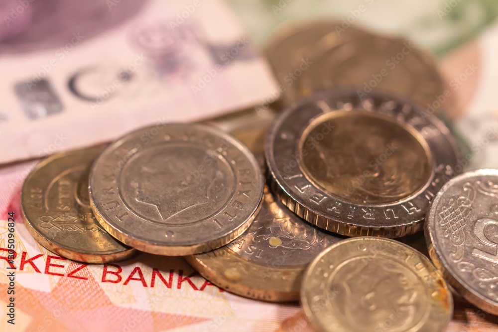 Turkish lira TL. TRY banknotes and coins Turkish lira TL. TRY banknotes and coins