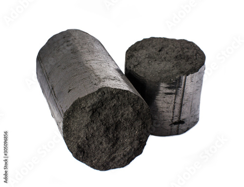 Obraz na plátně coal briquettes obtained from tire recycling