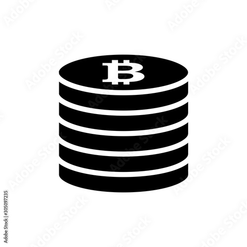 bit coin icon vector design template