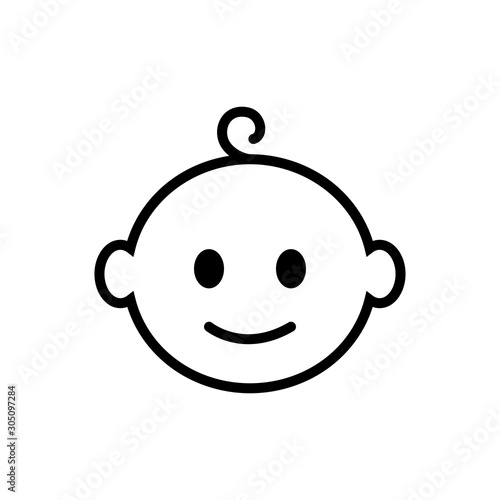 baby head icon vector design template