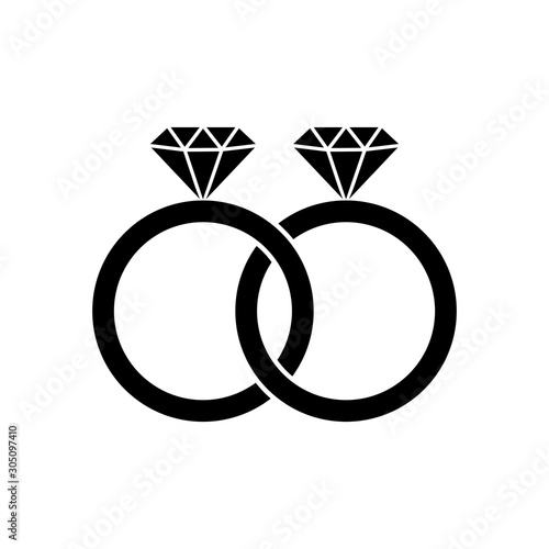 diamond ring icon vector design template