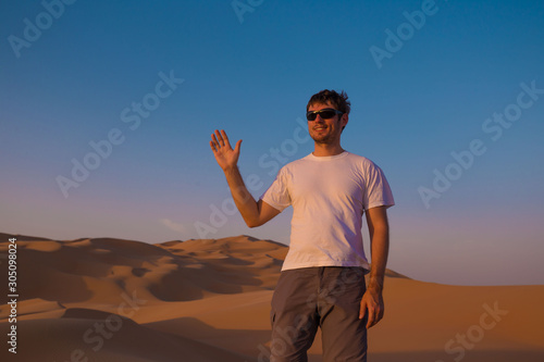 UAE. Man in desert