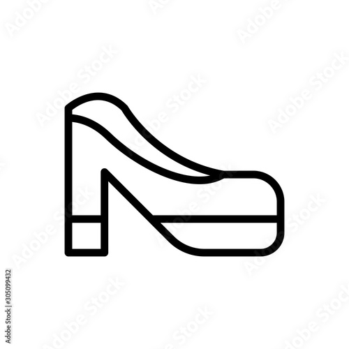 highheels outline icon. vector illustration. Isolated on white background.