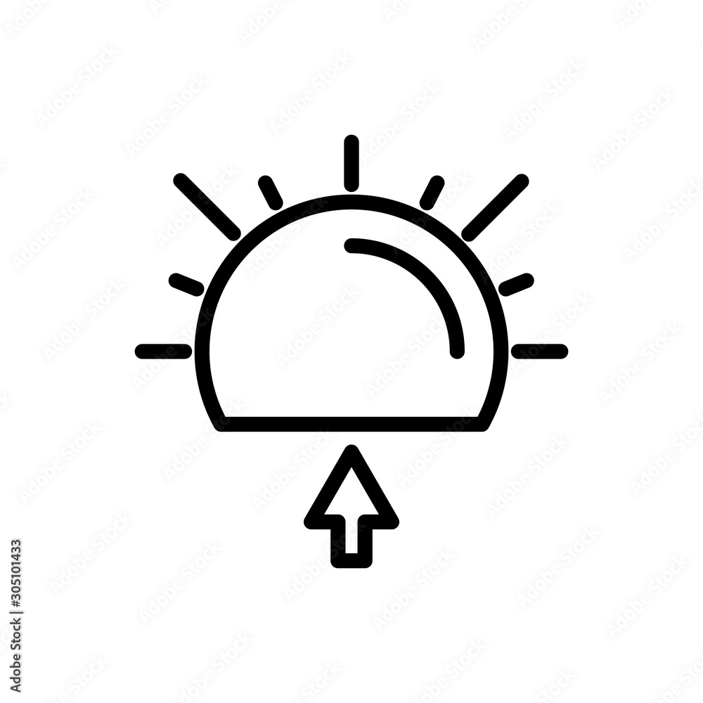 sunrise outline icon. vector illustration. Isolated on white background. sunrise outline icon. vector illustration. Isolated on white background.