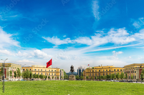 Skanderbeg square  in Tirana photo