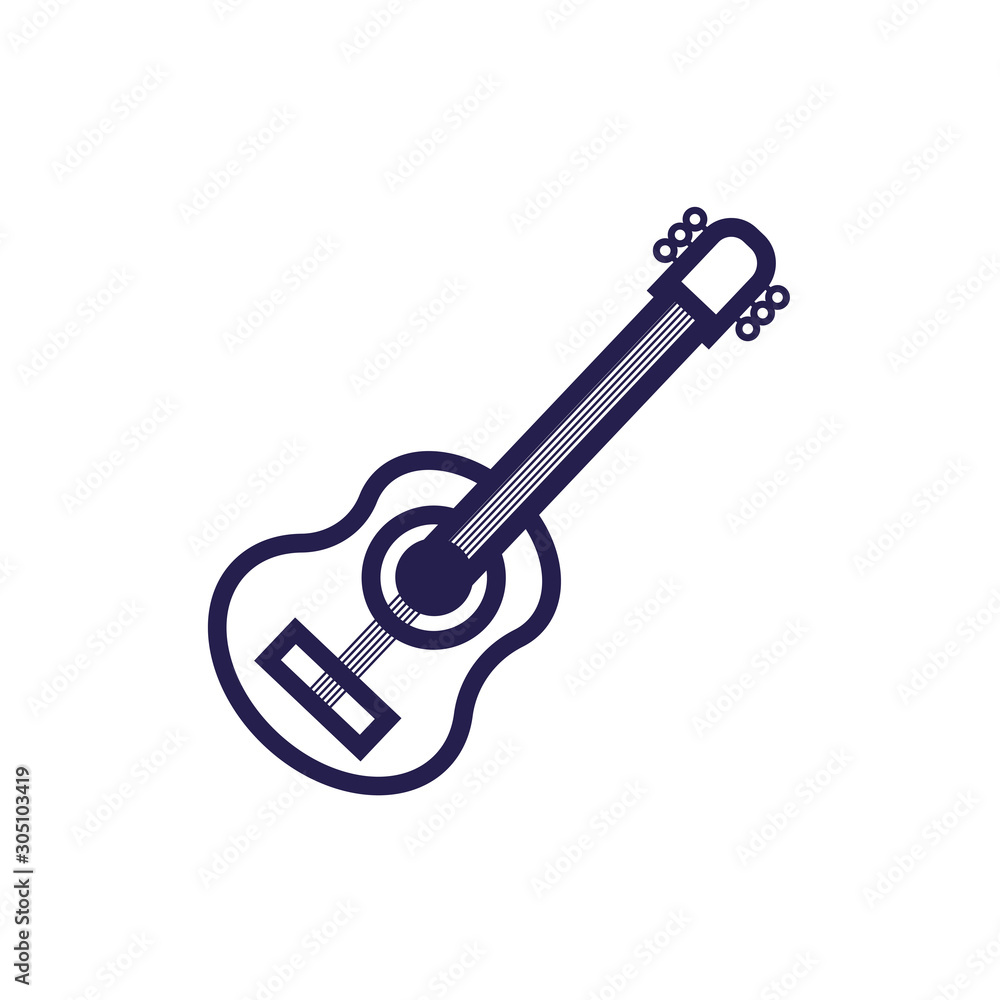 guitar musical instrument fill style icon guitar musical instrument fill style icon