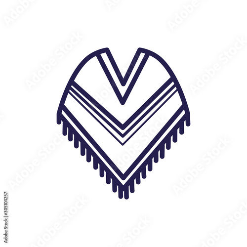 mexican culture poncho fill style icon