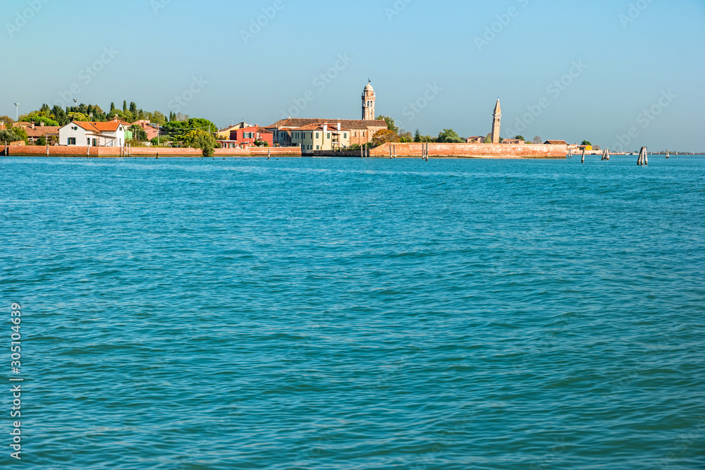 Venice lagoon on the way to Burano island