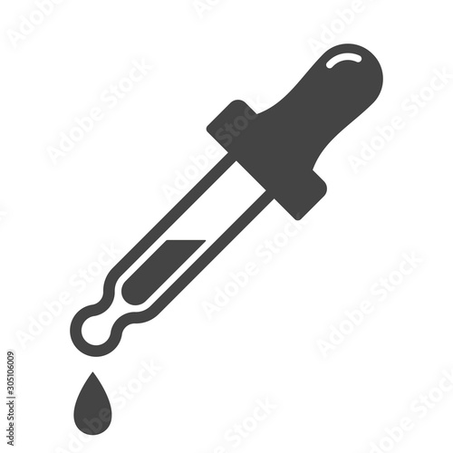 Pipette dropper icon on white background. Vector
