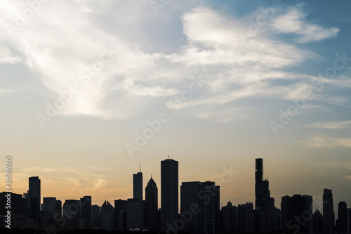 Backlit Chicago texture