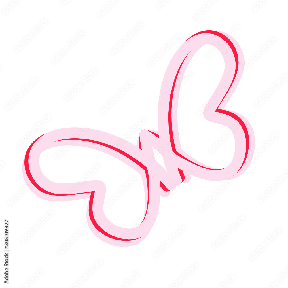 Combine Red and Pink Beautiful Butterfly Combine Red and Pink Beautiful Butterfly