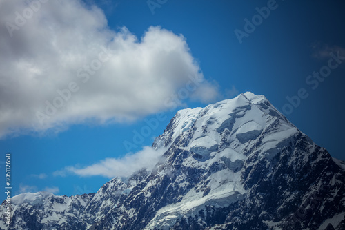 Gletscher und Schnee im Mount Cook Nationalpark in Neuseeland © Andrea Geiss