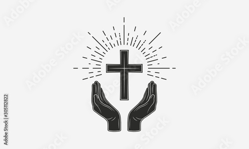 Tableau sur Toile Vintage Christian logo