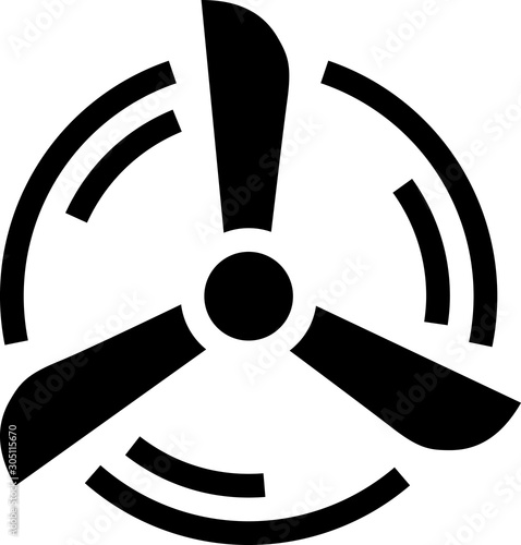 Propeller Fan Turbine Vector Icon