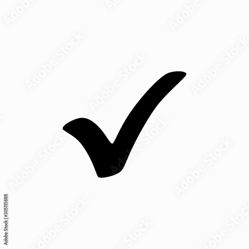 Black check mark symbol. vector illustration 