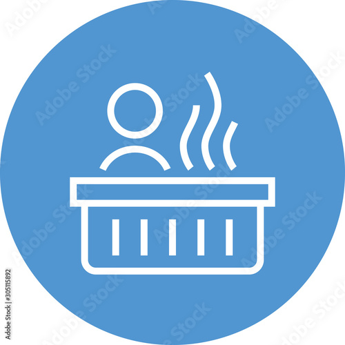Hot Tub Spa Outline Icon