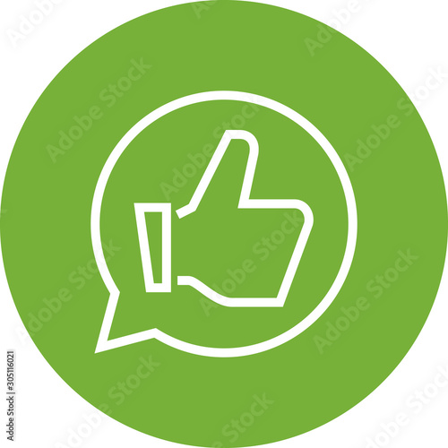 Endorse Recommend Approve Outline Icon