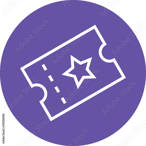Entrance Ticket Admission Outline Icon