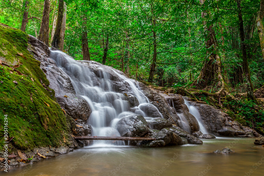 Beautifule Waterfall in Sa Nang Manora Forest Park, Phang Nga, Thailand Beautifule Waterfall in Sa Nang Manora Forest Park, Phang Nga, Thailand