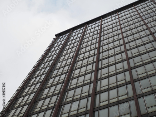 modern steel and glass facade