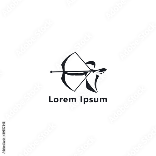 Archery Logo Design Template. Vector Illustration