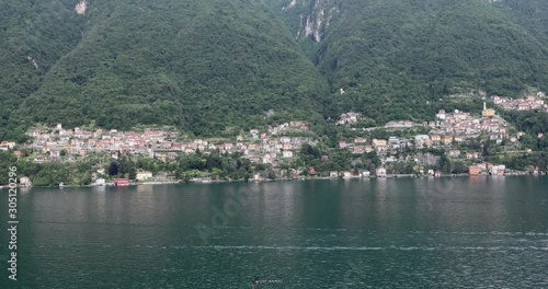 Pognana Lario at Lake Como in Italy Lombardy photo